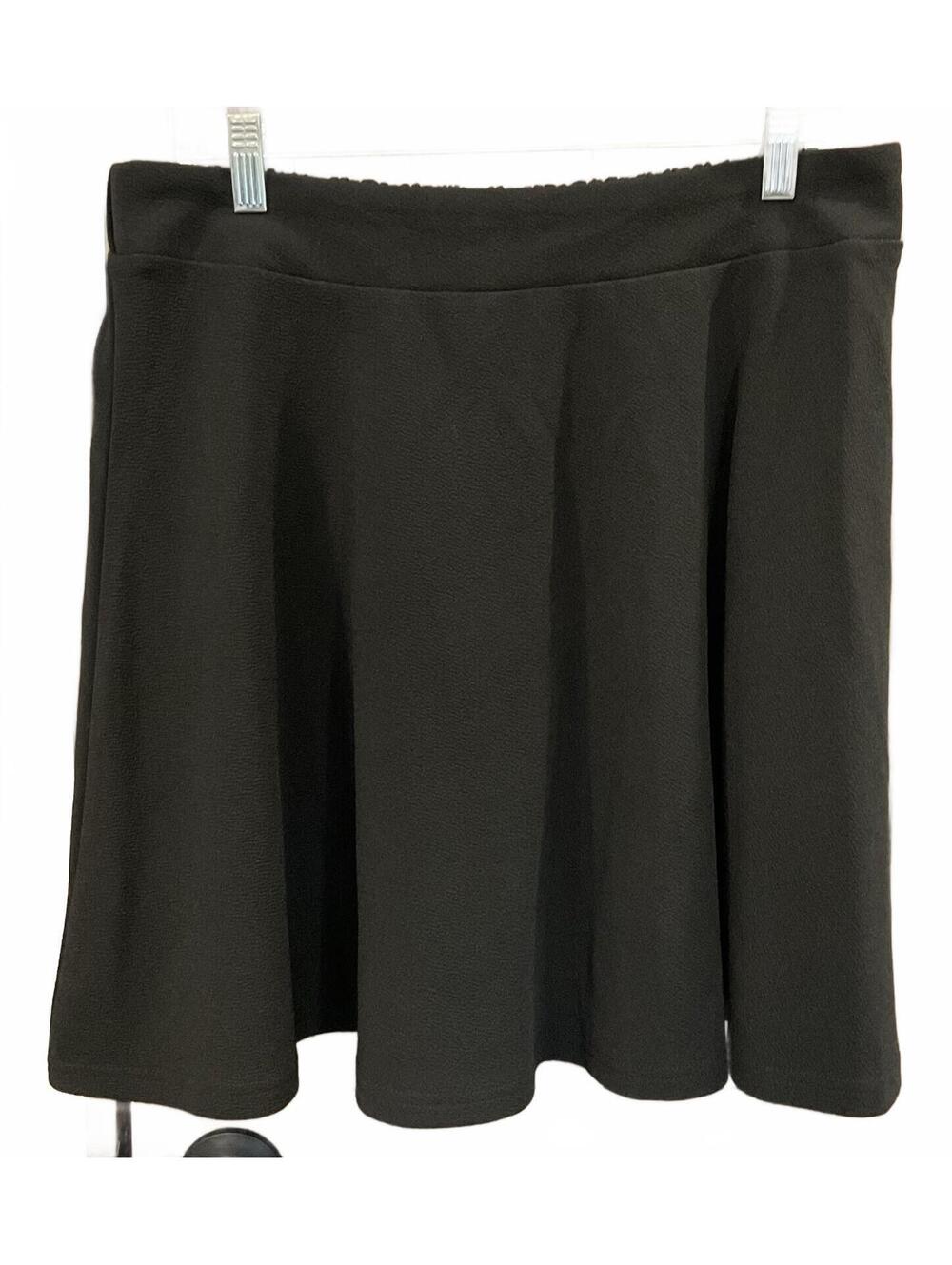 Womens Black Elastic Wast Skirt Size XXL measurements In Pics